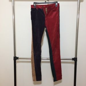 4 toned soft velvet skinny jean pants
